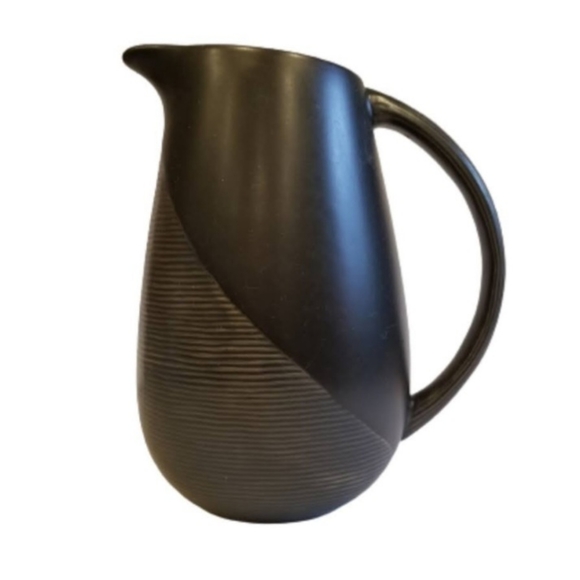 Pfaltzgraff Night Surf Black Pitcher - Picture 1 of 5